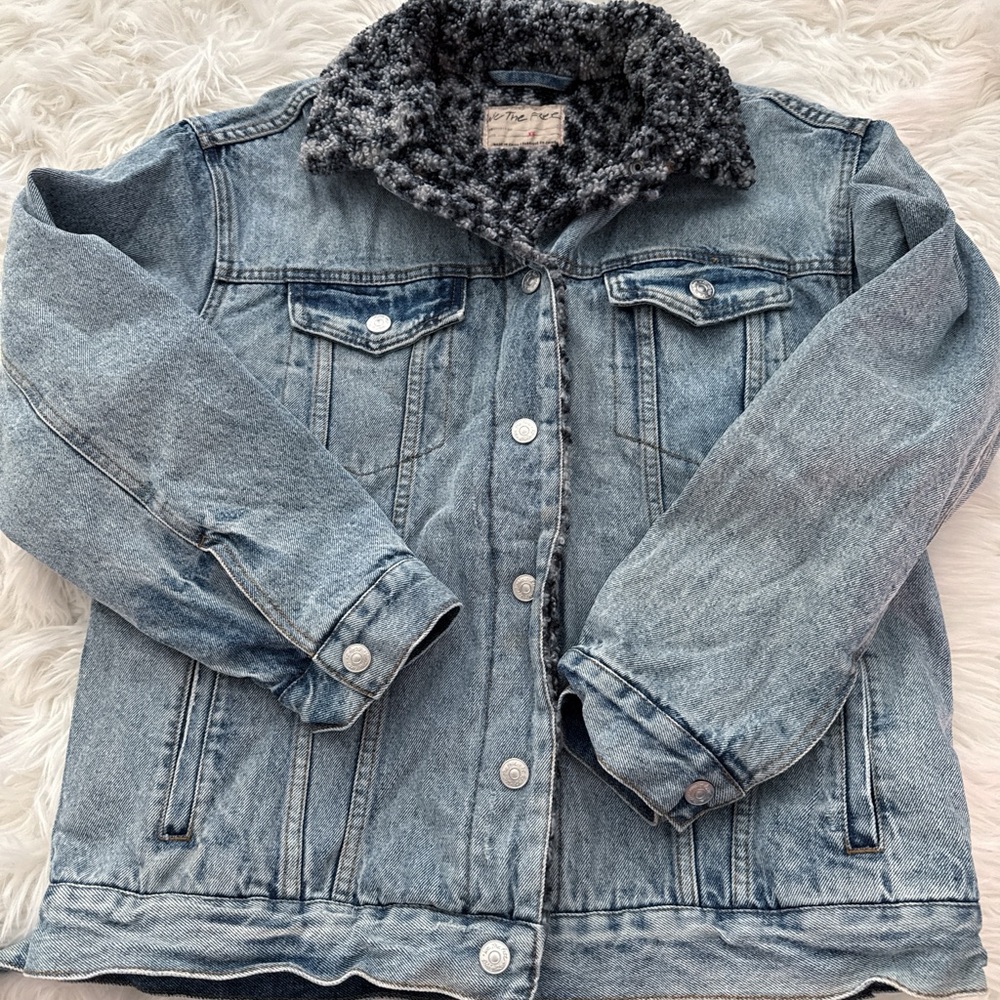 We the free  Denim Sherpa-Lined Kids Jacket